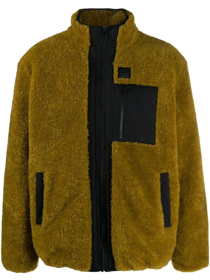 Mcq Alexander Mcqueen Shearling Zipped Jacket - Yellow
