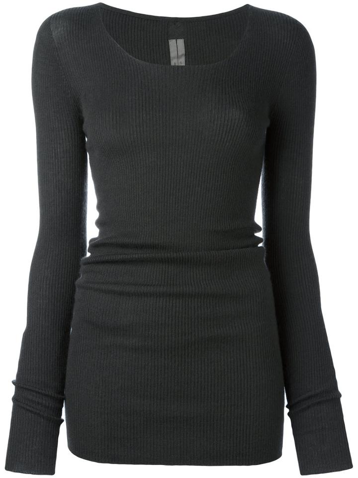 Rick Owens Scoop Neck Jumper, Women's, Size: Medium, Grey, Cashmere