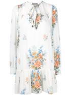 Alexander Mcqueen - Floral Shirt Dress - Women - Silk - 38, White, Silk