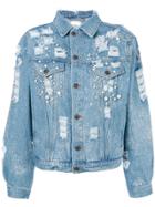 Forte Couture Japan Denim Embellished Jacket - Blue