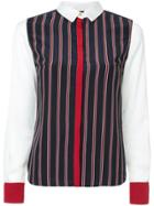 Guild Prime Striped Contrast Trim Shirt - Multicolour