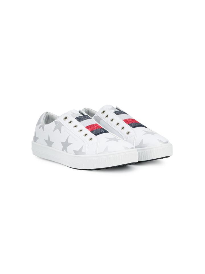 Tommy Hilfiger Junior Teen Star Print Sneakers - White