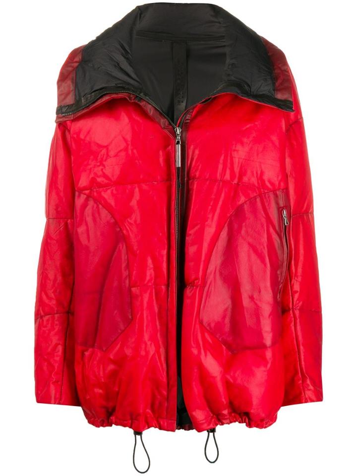 Isaac Sellam Experience Oversized Zipped Padded Jacket - Red