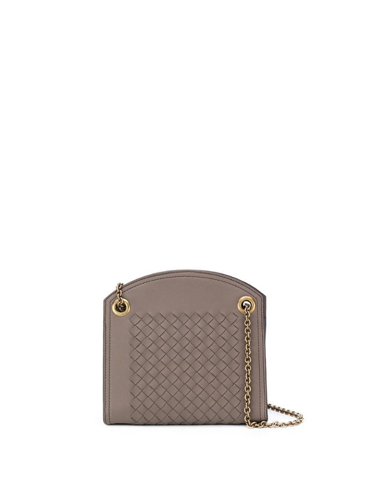 Bottega Veneta Intrecciato Nappa Chain Wallet - Brown