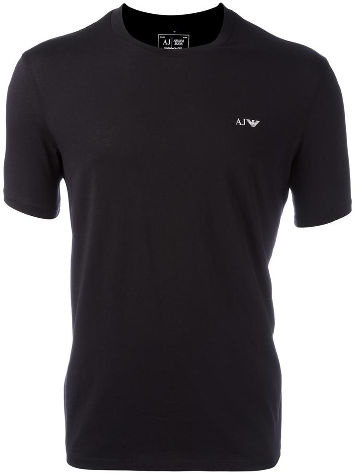Armani Jeans 'double Pack' T-shirts, Men's, Size: Large, Black, Cotton