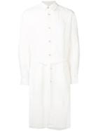 Forme D'expression Distressed Oversized Shirt Coat - White
