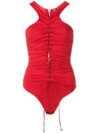 Unravel Project Sleeveless Bodysuit - Red
