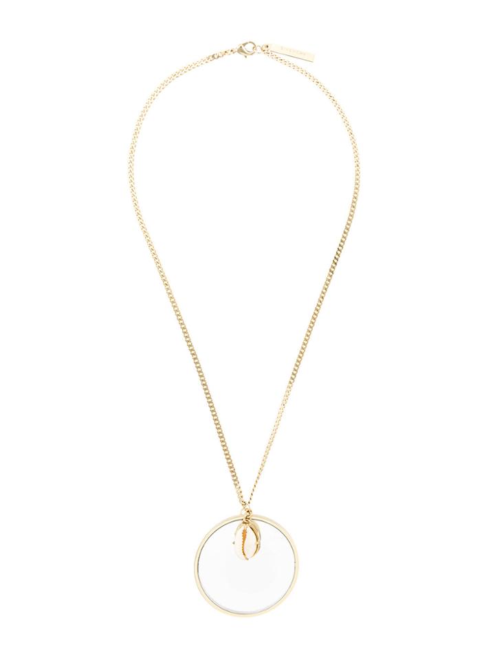 Givenchy Circular Disc And Shell Charm Necklace - Metallic
