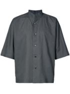 Homme Plissé Issey Miyake High Standing Collar Shirt - Grey
