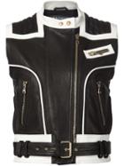 Balmain Biker Gilet, Women's, Size: 36, Black, Lamb Skin