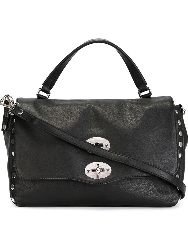 Zanellato Small 'postina' Satchel, Women's, Black, Calf Leather/metal (other)