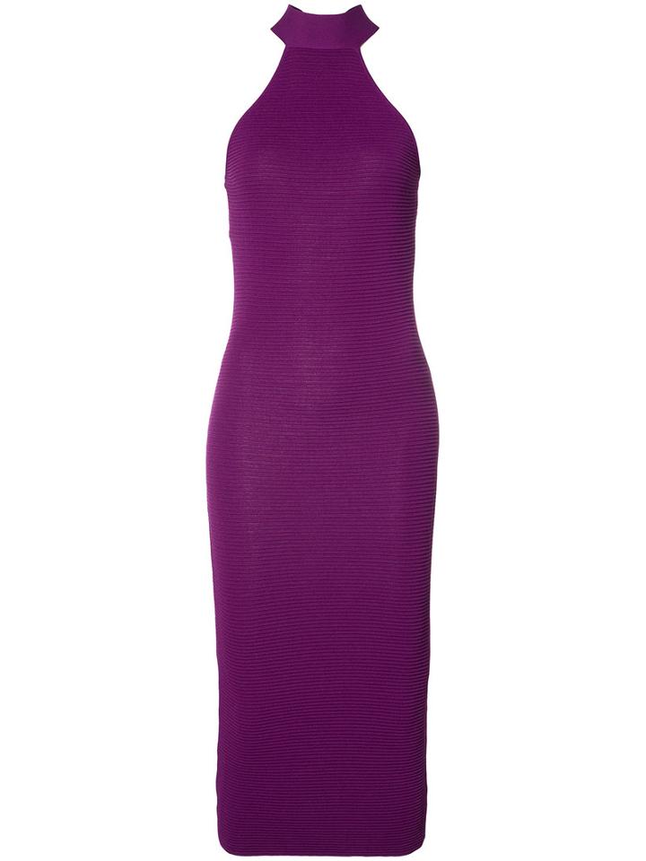 Jay Godfrey Fitted Midi Dress, Women's, Size: Small, Pink/purple, Viscose/nylon