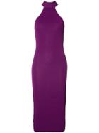 Jay Godfrey Fitted Midi Dress, Women's, Size: Small, Pink/purple, Viscose/nylon