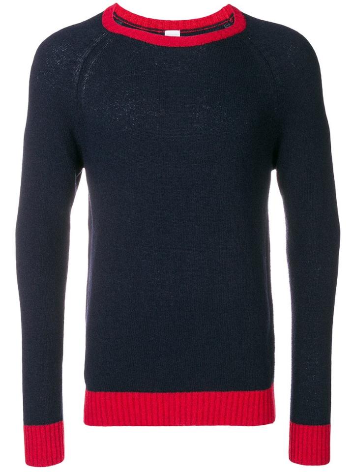 Eleventy Colour Block Sweater - Blue