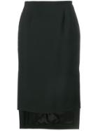 Rochas High Low Skirt - Black