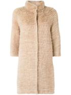 Liska - Nerzla Coat - Women - Mink Fur/cashmere - S, Pink/purple, Mink Fur/cashmere