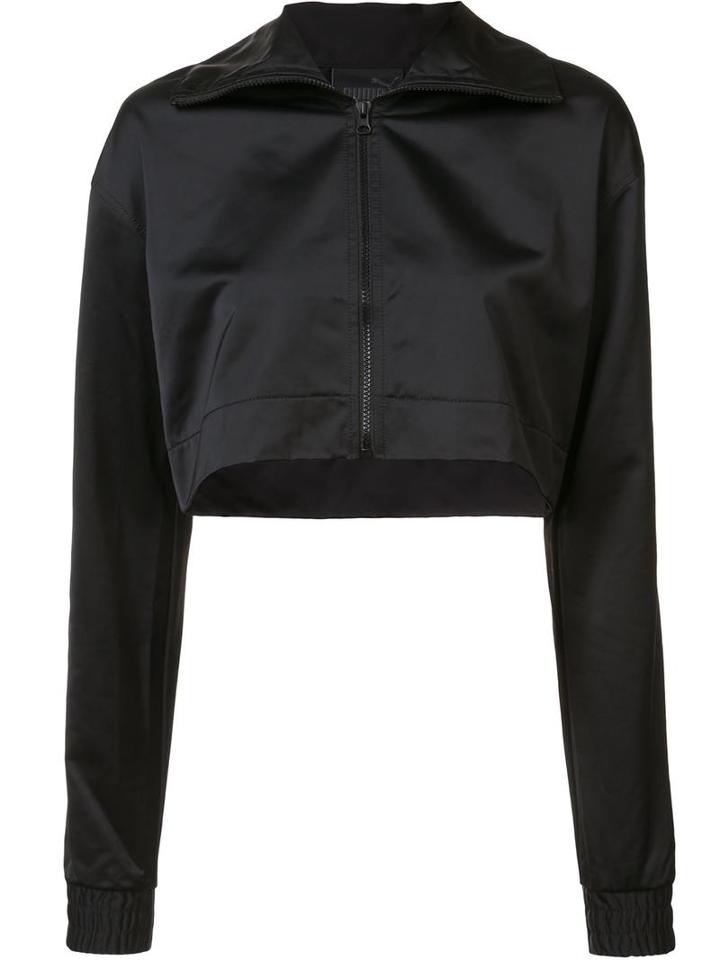 Puma Fenty Puma X Rihanna Cropped Track Jacket, Women's, Size: Small, Black, Polyester
