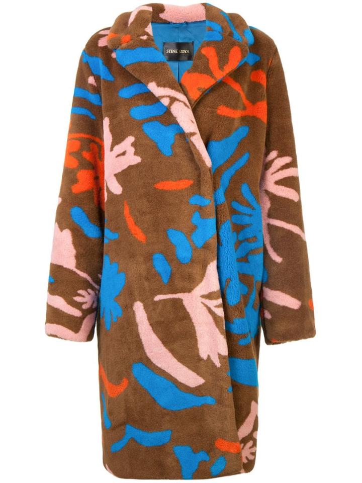 Stine Goya Oversized Faux Fur Coat - Brown