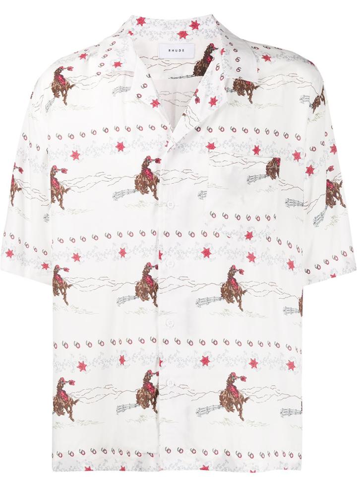 Rhude Cowboy Button-up Shirt - White