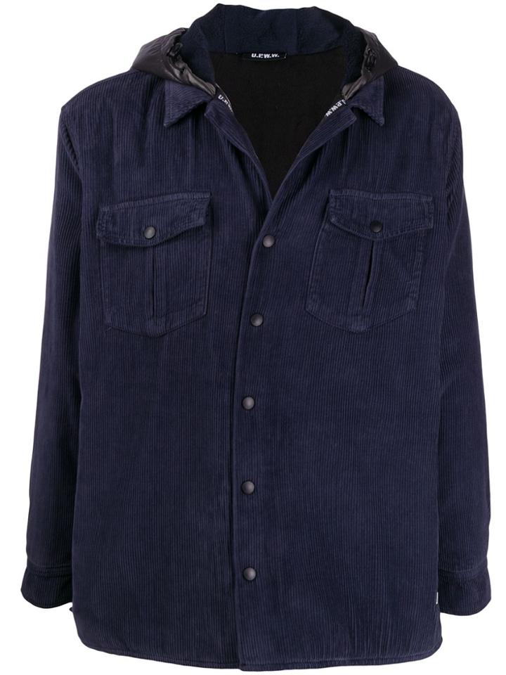 Upww Hooded Button Parka - Blue