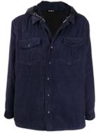 Upww Hooded Button Parka - Blue