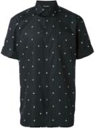 Neil Barrett Star Print Shirt, Men's, Size: 42, Black, Cotton