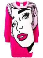 Moschino Pop Art Knitted Dress - Pink