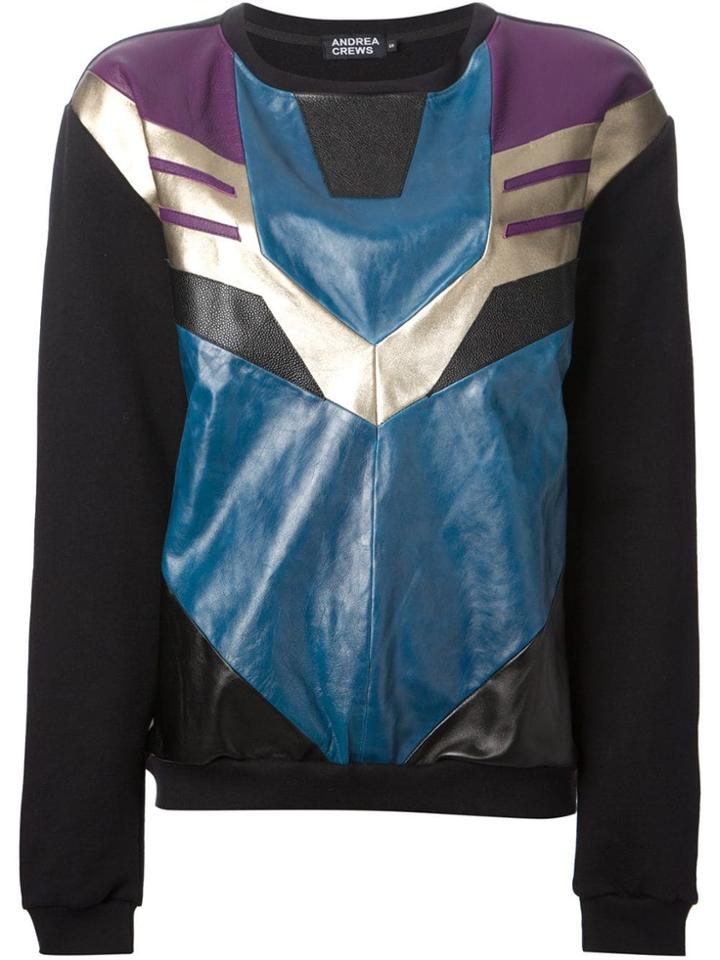 Andrea Crews 'megatron' Patchwork Sweatshirt - Black