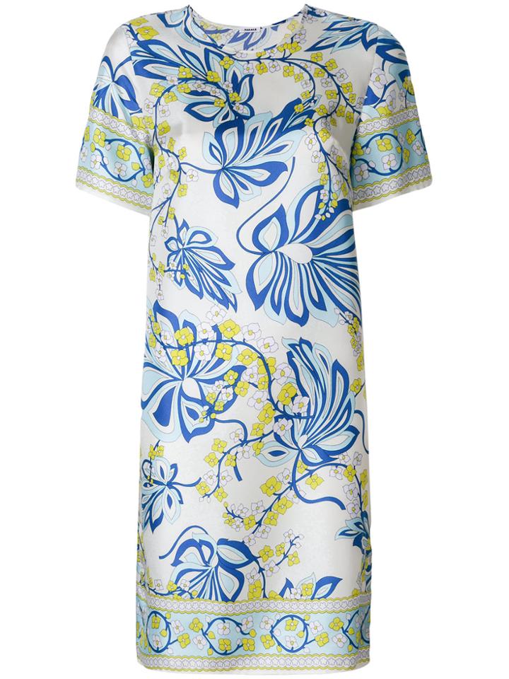 P.a.r.o.s.h. Floral Print Mini Dress - White