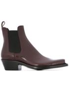 Calvin Klein 205w39nyc Logo Plaque Boots - Brown