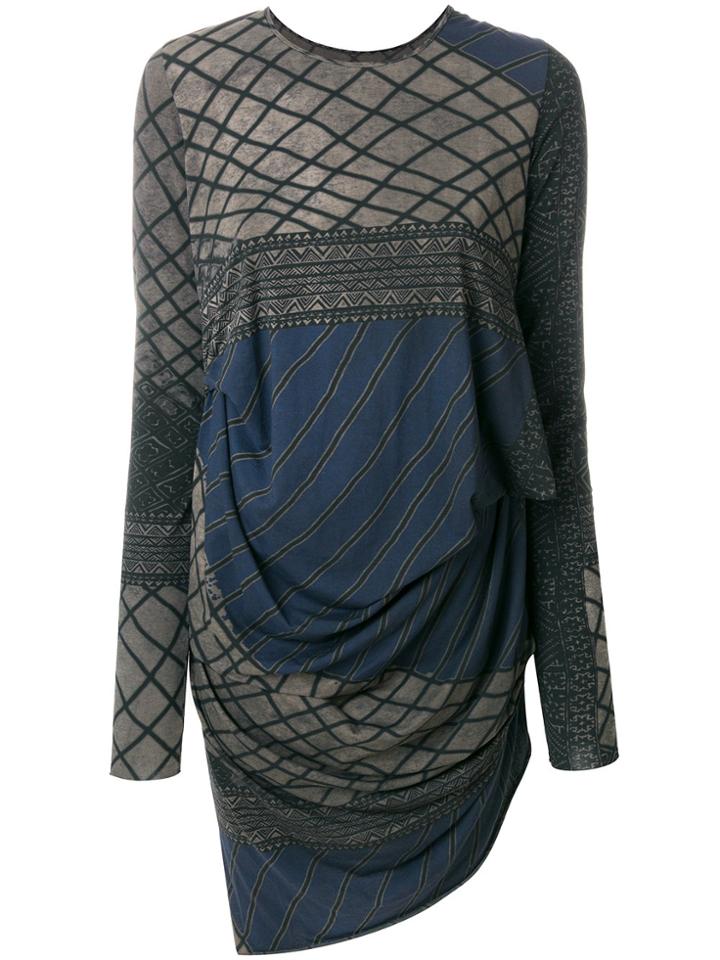 Uma Wang Printed Dress - Brown