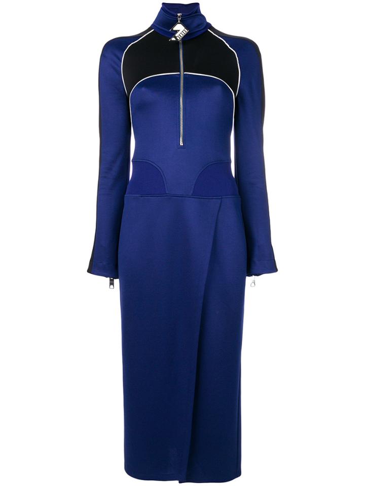 Versus Asymmetric Scuba Dress - Blue