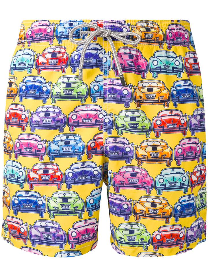 Mc2 Saint Barth - Car Print Swim Shorts - Men - Polyamide/polyester/spandex/elastane - L, Polyamide/polyester/spandex/elastane