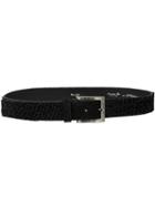 Scunzani Ivo Buckle Belt, Men's, Size: L, Black, Leather