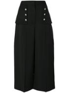 Alexander Mcqueen - High-waisted Cropped Trousers - Women - Wool - 44, Black, Wool