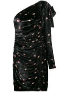 Philosophy Di Lorenzo Serafini Floral One-shoulder Dress - Black