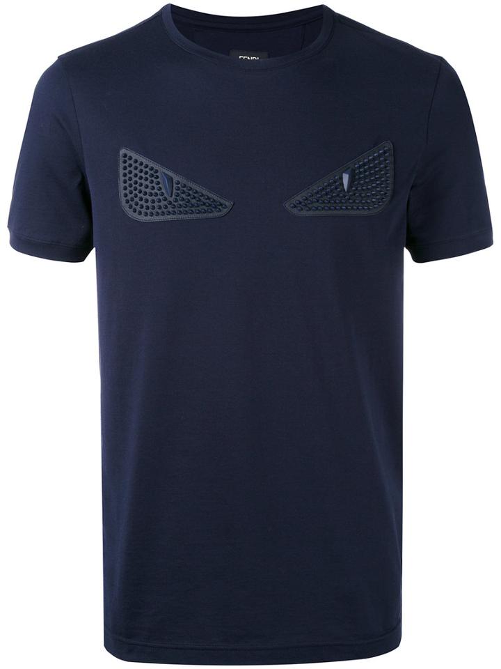 Fendi - Bag Bugs Embroidered T-shirt - Men - Cotton - 52, Blue, Cotton