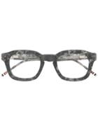 Thom Browne Eyewear Marble Effect Square Glasse - Grey