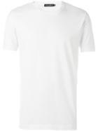 Dolce & Gabbana Round Neck T-shirt, Men's, Size: 52, White, Cotton