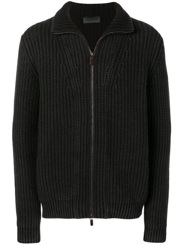 Iris Von Arnim Full Zip Knitted Fleece - Black