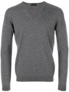 Roberto Collina V-neck Sweater - Grey