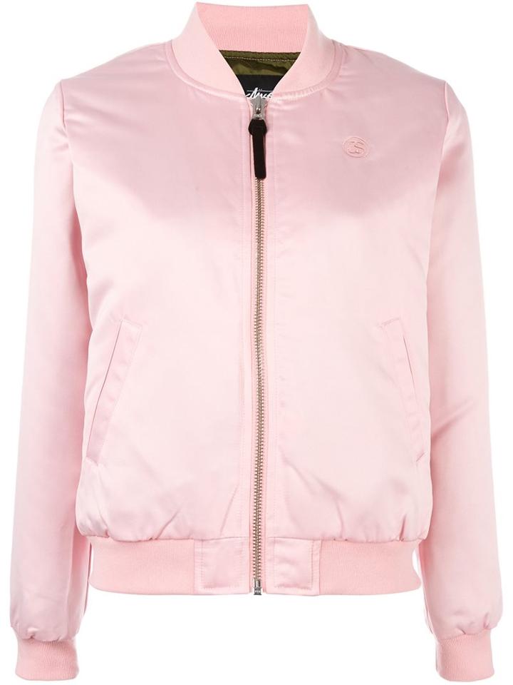Stussy Classic Bomber Jacket, Women's, Size: Xs, Pink/purple, Polyester