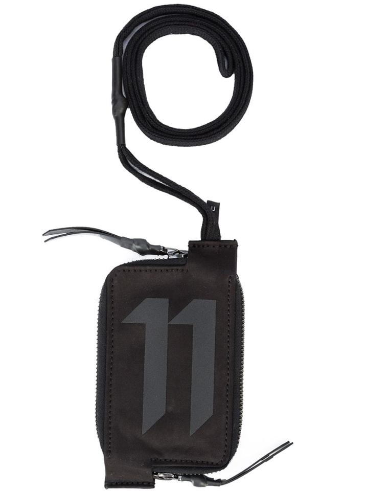 11 By Boris Bidjan Saberi Logo Print Zipped Wallet - Black