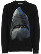 Givenchy Shark Print Cotton Long Sleeve Sweatshirt - Black