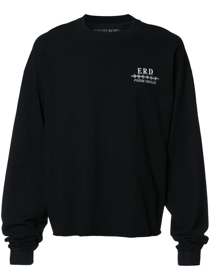 Enfants Riches Deprimes Logo Print Sweatshirt, Men's, Size: Small, Black, Cotton