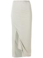 Rick Owens Lilies Side Slit Pencil Skirt - Grey