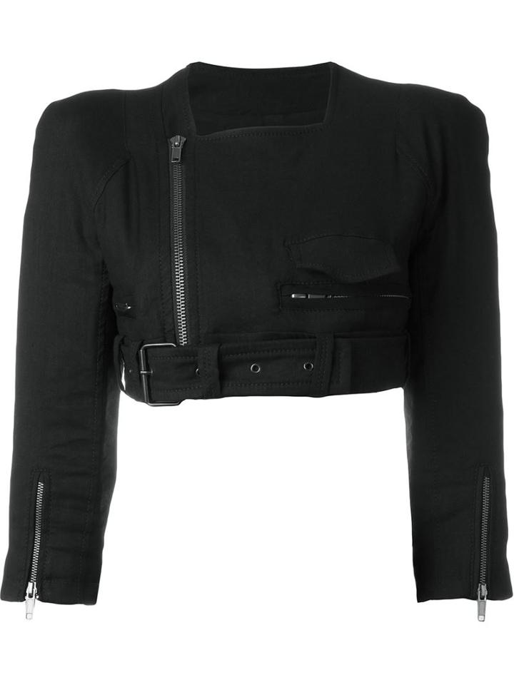 Haider Ackermann 'maban' Jacket, Women's, Size: 40, Black, Cotton/linen/flax/spandex/elastane/virgin Wool