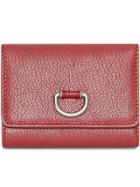 Burberry Small D-ring Leather Wallet - Red