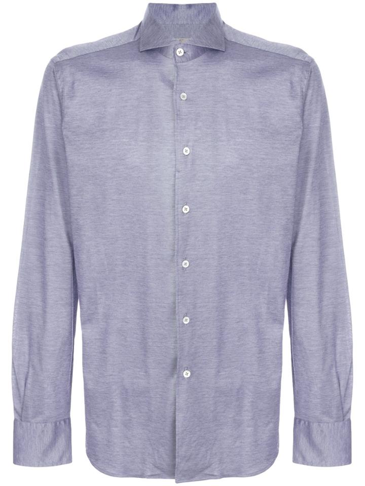 Canali Cutaway Collar Shirt - Blue