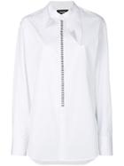 Dsquared2 - Deconstructed Collar Shirt - Women - Cotton/glass - 44, White, Cotton/glass